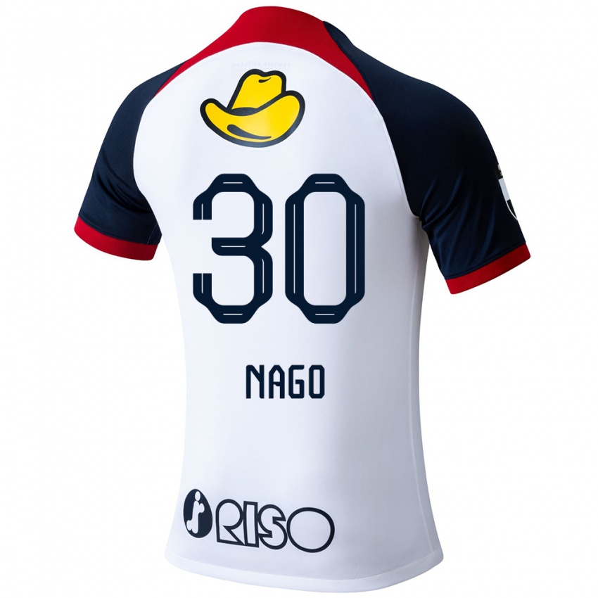 Niño Camiseta Shintaro Nago #30 Blanco Azul Rojo 2ª Equipación 2024/25 La Camisa Chile