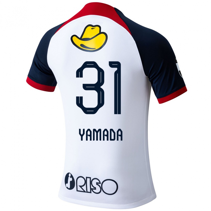 Niño Camiseta Taiki Yamada #31 Blanco Azul Rojo 2ª Equipación 2024/25 La Camisa Chile