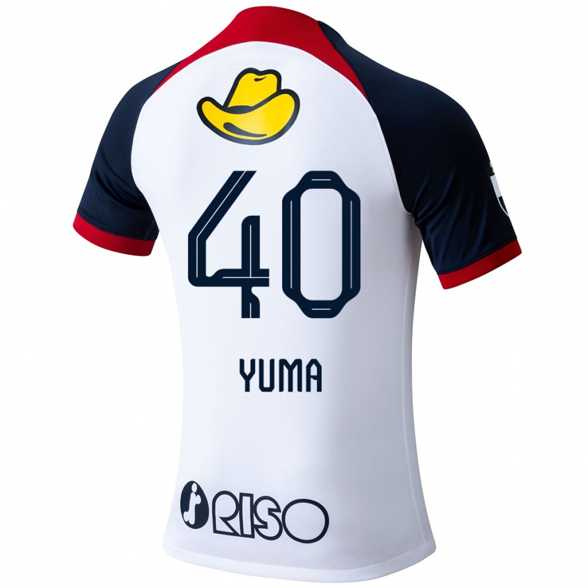 Niño Camiseta Yuma Suzuki #40 Blanco Azul Rojo 2ª Equipación 2024/25 La Camisa Chile