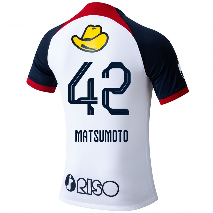 Niño Camiseta Haruto Matsumoto #42 Blanco Azul Rojo 2ª Equipación 2024/25 La Camisa Chile