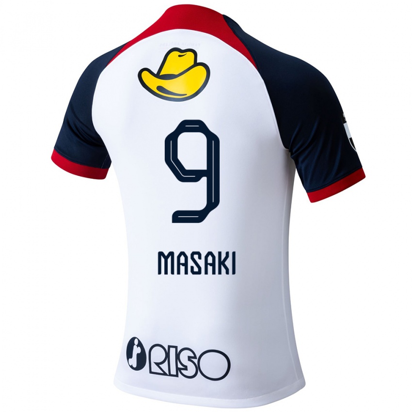 Niño Camiseta Hiroto Masaki #9 Blanco Azul Rojo 2ª Equipación 2024/25 La Camisa Chile