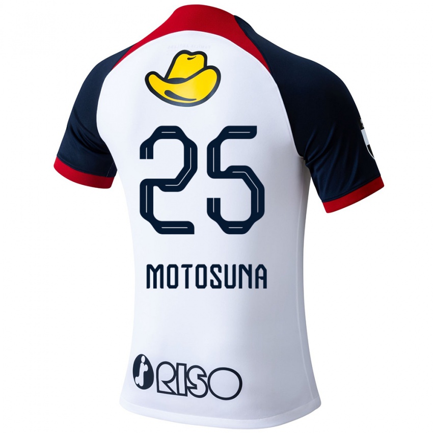 Niño Camiseta Anthony Motosuna #25 Blanco Azul Rojo 2ª Equipación 2024/25 La Camisa Chile