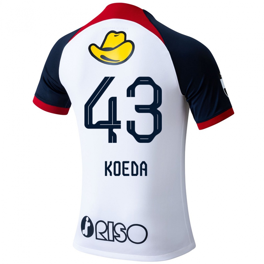 Niño Camiseta Gemma Koeda #43 Blanco Azul Rojo 2ª Equipación 2024/25 La Camisa Chile