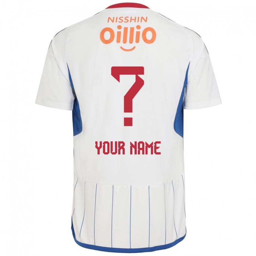 Niño Camiseta Su Nombre #0 Blanco Azul Rojo 2ª Equipación 2024/25 La Camisa Chile