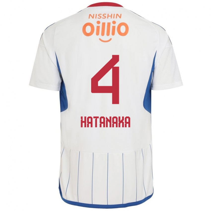 Niño Camiseta Shinnosuke Hatanaka #4 Blanco Azul Rojo 2ª Equipación 2024/25 La Camisa Chile