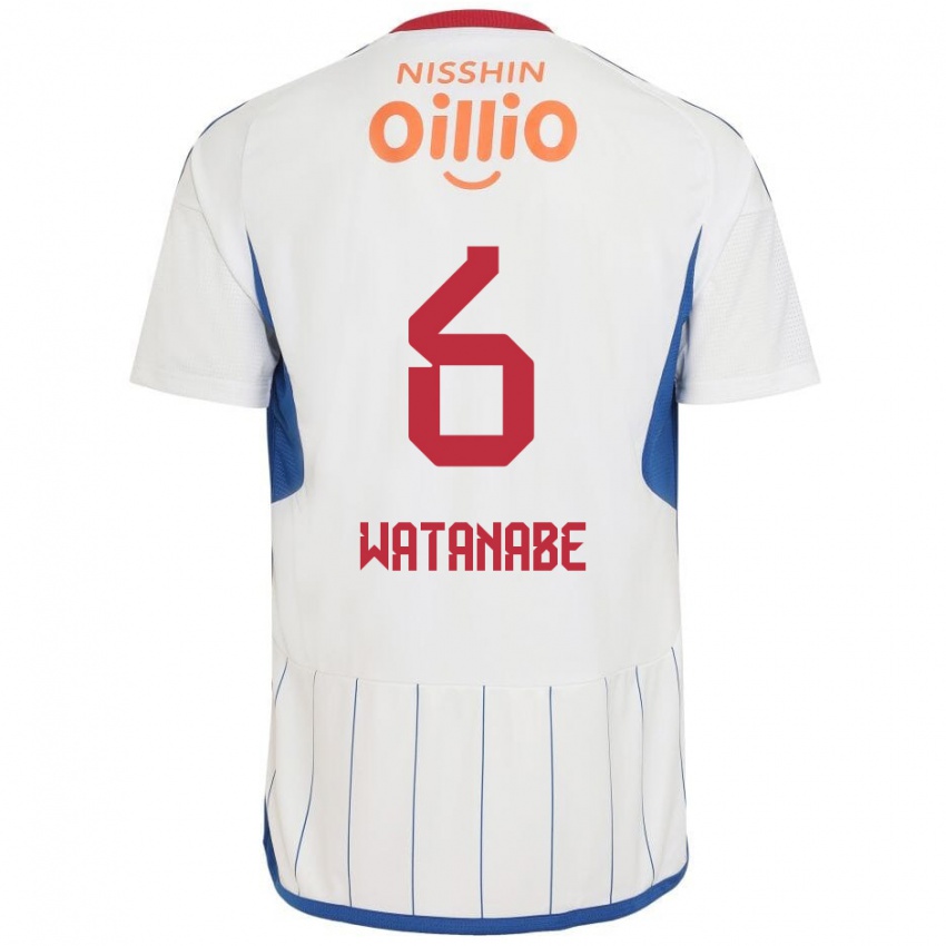 Niño Camiseta Kota Watanabe #6 Blanco Azul Rojo 2ª Equipación 2024/25 La Camisa Chile