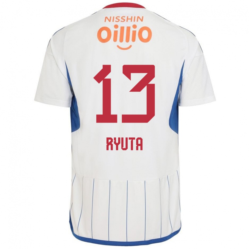 Niño Camiseta Ryuta Koike #13 Blanco Azul Rojo 2ª Equipación 2024/25 La Camisa Chile