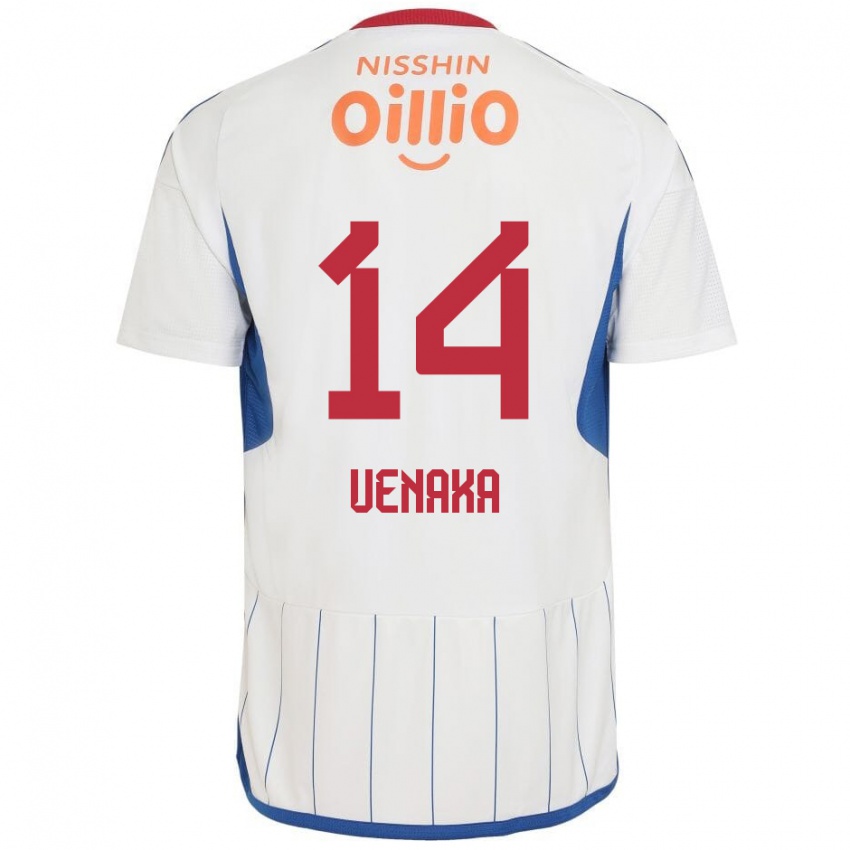 Niño Camiseta Asahi Uenaka #14 Blanco Azul Rojo 2ª Equipación 2024/25 La Camisa Chile