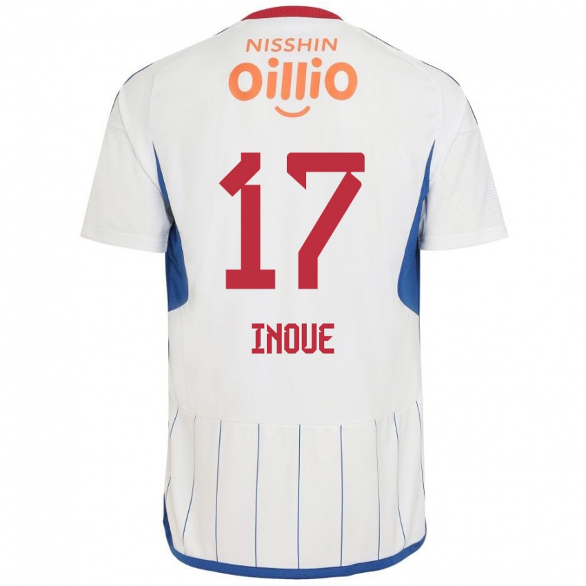 Niño Camiseta Kenta Inoue #17 Blanco Azul Rojo 2ª Equipación 2024/25 La Camisa Chile