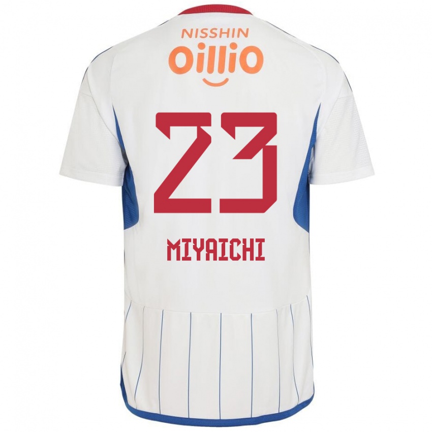 Niño Camiseta Ryo Miyaichi #23 Blanco Azul Rojo 2ª Equipación 2024/25 La Camisa Chile