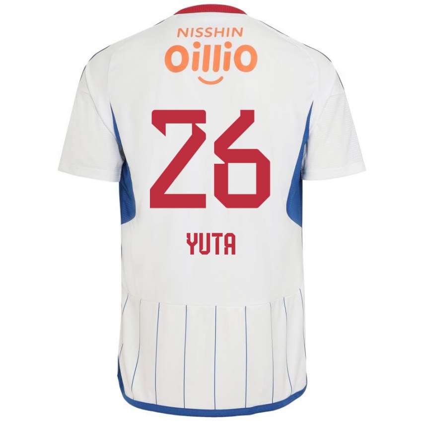 Niño Camiseta Yuta Koike #26 Blanco Azul Rojo 2ª Equipación 2024/25 La Camisa Chile