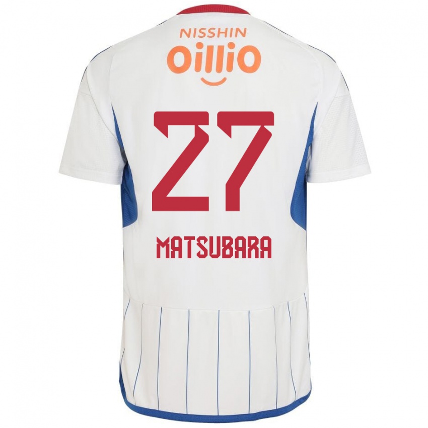 Niño Camiseta Ken Matsubara #27 Blanco Azul Rojo 2ª Equipación 2024/25 La Camisa Chile