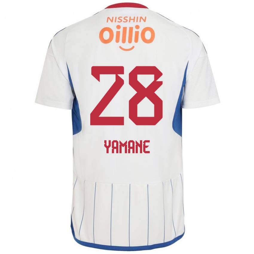 Niño Camiseta Riku Yamane #28 Blanco Azul Rojo 2ª Equipación 2024/25 La Camisa Chile