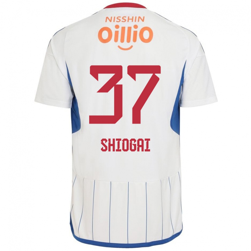 Niño Camiseta Kento Shiogai #37 Blanco Azul Rojo 2ª Equipación 2024/25 La Camisa Chile