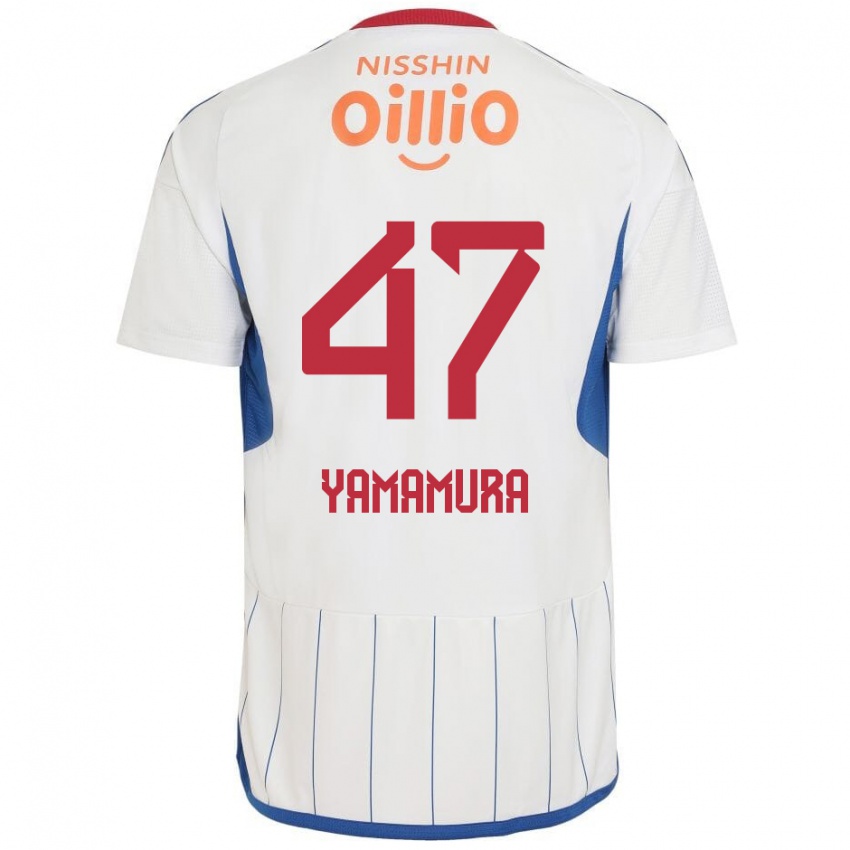 Niño Camiseta Kazuya Yamamura #47 Blanco Azul Rojo 2ª Equipación 2024/25 La Camisa Chile