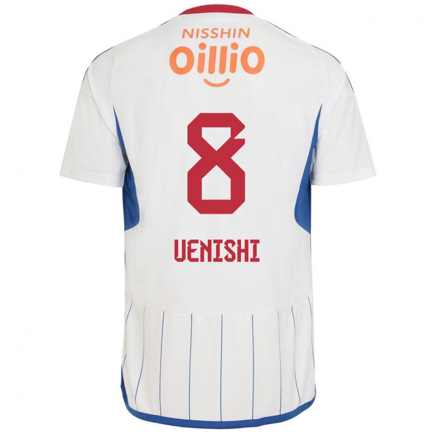 Niño Camiseta Haruki Uenishi #8 Blanco Azul Rojo 2ª Equipación 2024/25 La Camisa Chile