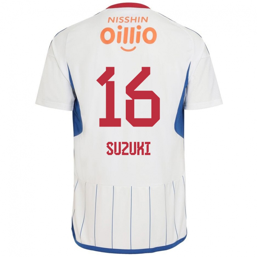 Niño Camiseta Kai Suzuki #16 Blanco Azul Rojo 2ª Equipación 2024/25 La Camisa Chile