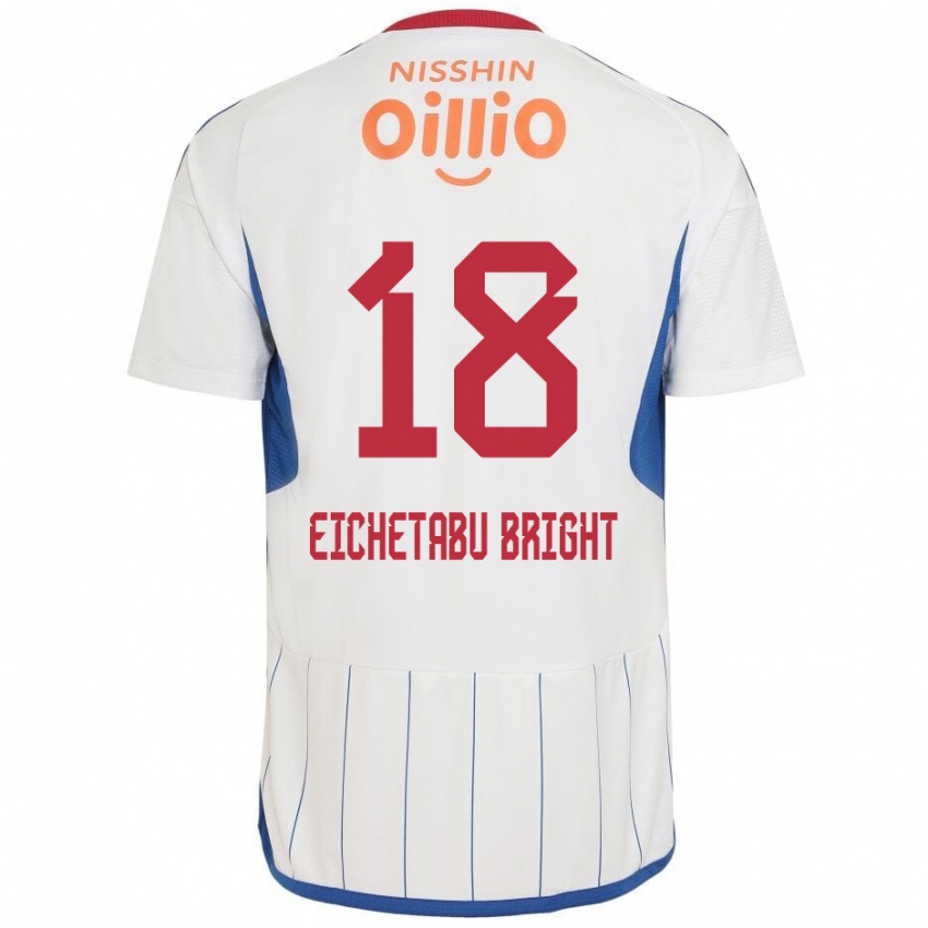 Niño Camiseta Kai Eichetabu Bright #18 Blanco Azul Rojo 2ª Equipación 2024/25 La Camisa Chile