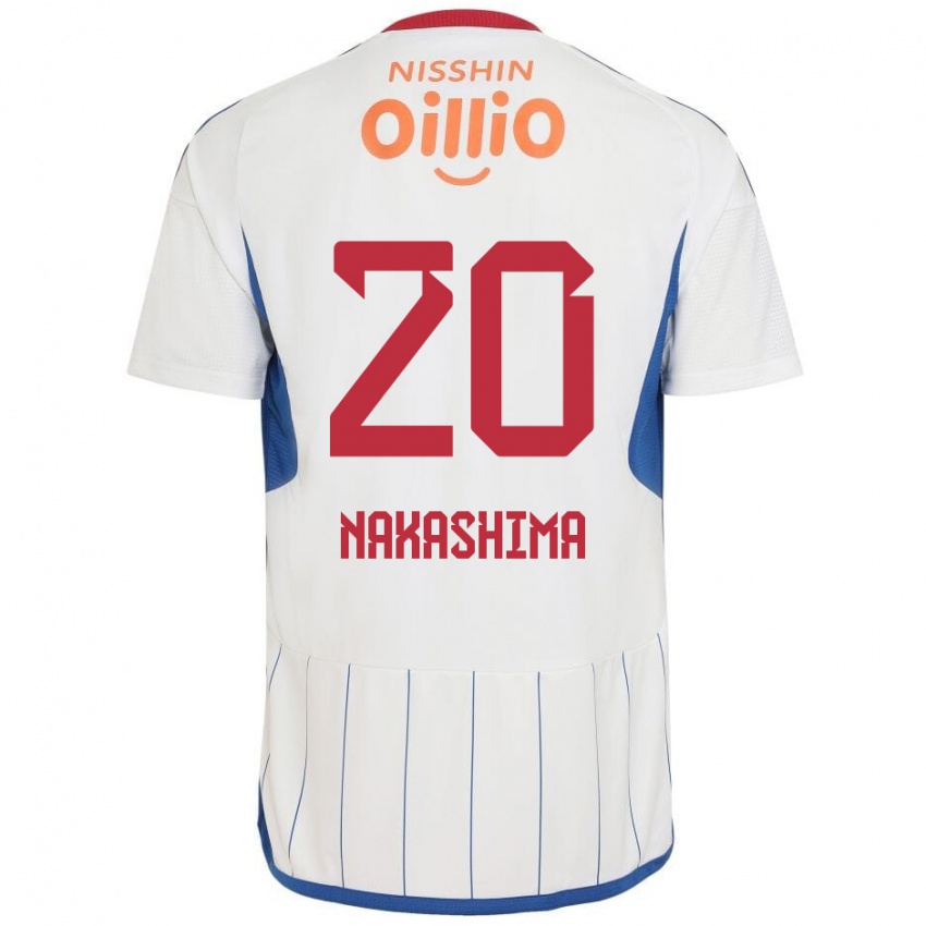 Niño Camiseta Rikuto Nakashima #20 Blanco Azul Rojo 2ª Equipación 2024/25 La Camisa Chile