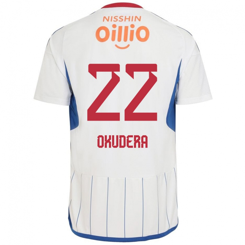 Niño Camiseta Minato Okudera #22 Blanco Azul Rojo 2ª Equipación 2024/25 La Camisa Chile