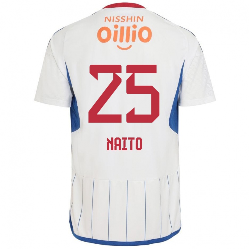 Niño Camiseta Kiyomu Naito #25 Blanco Azul Rojo 2ª Equipación 2024/25 La Camisa Chile