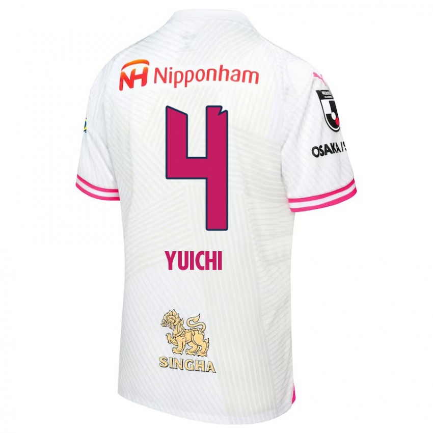 Niño Camiseta Yuichi Hirano #4 Blanco Rosa 2ª Equipación 2024/25 La Camisa Chile