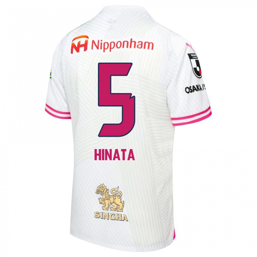 Niño Camiseta Hinata Kida #5 Blanco Rosa 2ª Equipación 2024/25 La Camisa Chile