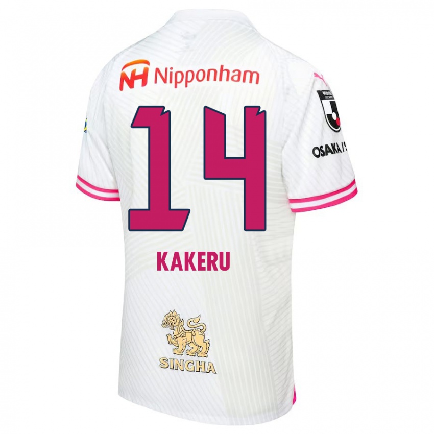 Niño Camiseta Kakeru Funaki #14 Blanco Rosa 2ª Equipación 2024/25 La Camisa Chile