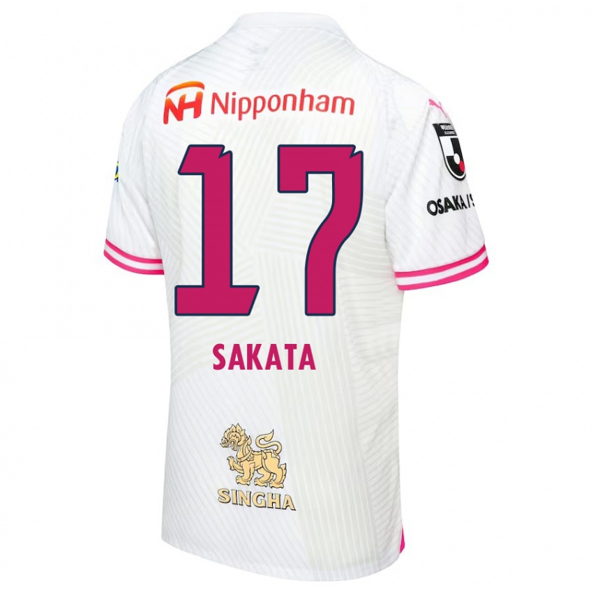 Niño Camiseta Reiya Sakata #17 Blanco Rosa 2ª Equipación 2024/25 La Camisa Chile