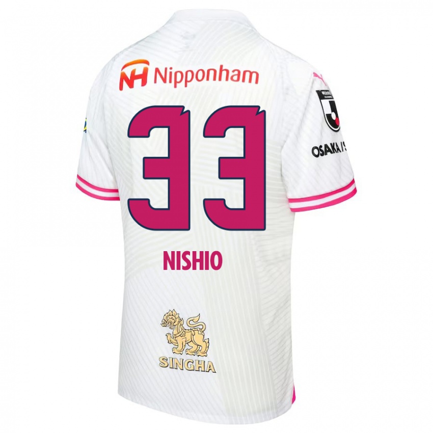 Niño Camiseta Ryuya Nishio #33 Blanco Rosa 2ª Equipación 2024/25 La Camisa Chile