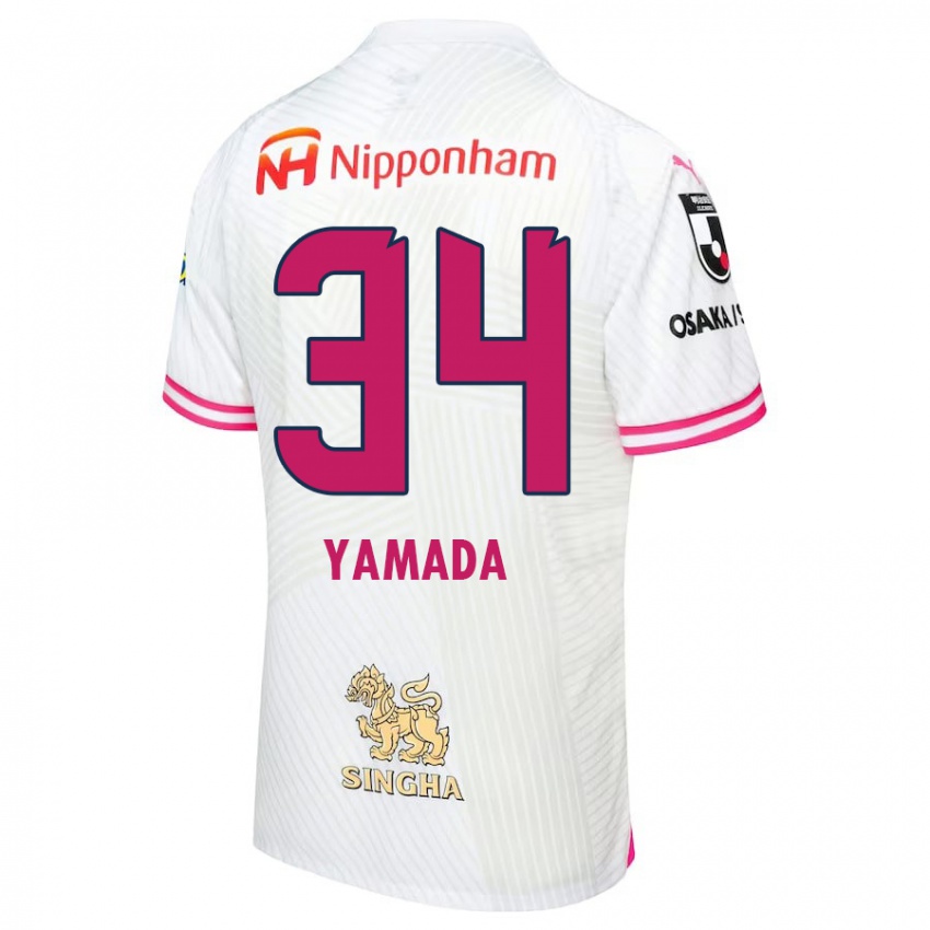 Niño Camiseta Hiroto Yamada #34 Blanco Rosa 2ª Equipación 2024/25 La Camisa Chile