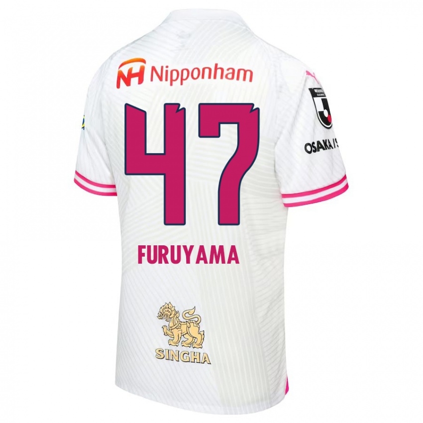 Niño Camiseta Kengo Furuyama #47 Blanco Rosa 2ª Equipación 2024/25 La Camisa Chile