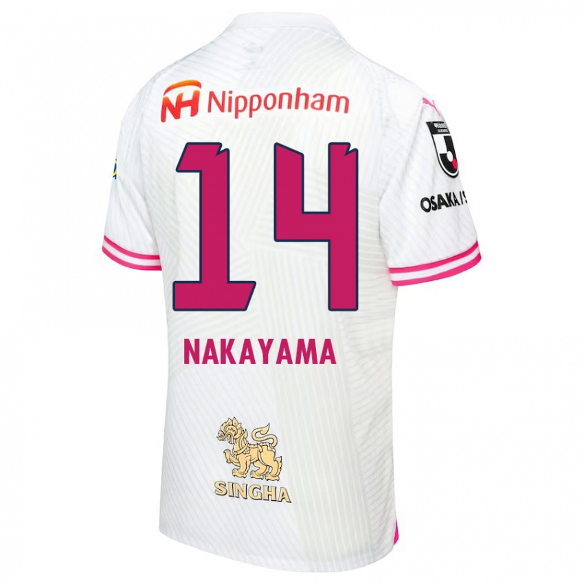 Niño Camiseta Toshito Nakayama #14 Blanco Rosa 2ª Equipación 2024/25 La Camisa Chile