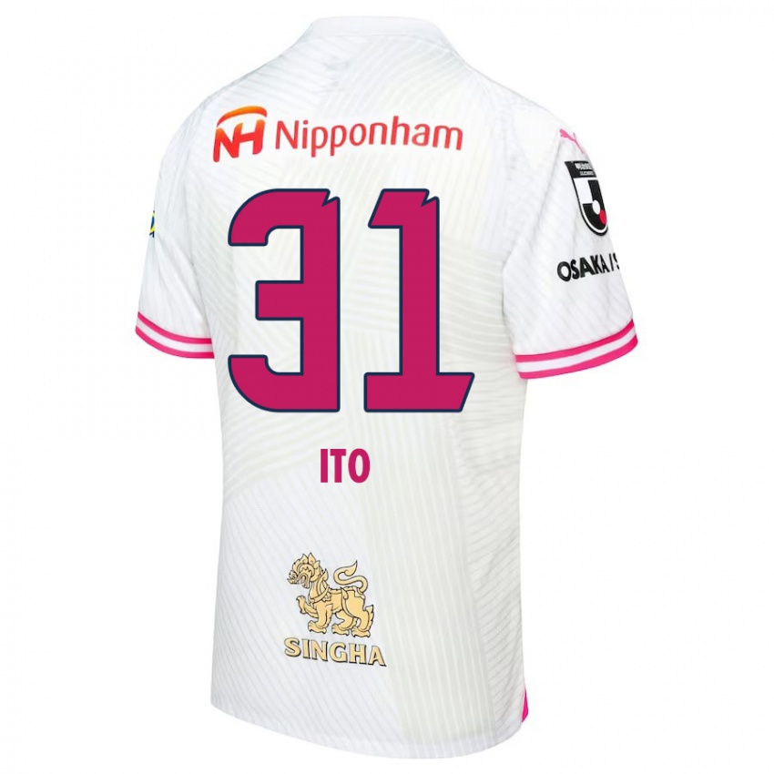 Niño Camiseta Nagomu Ito #31 Blanco Rosa 2ª Equipación 2024/25 La Camisa Chile