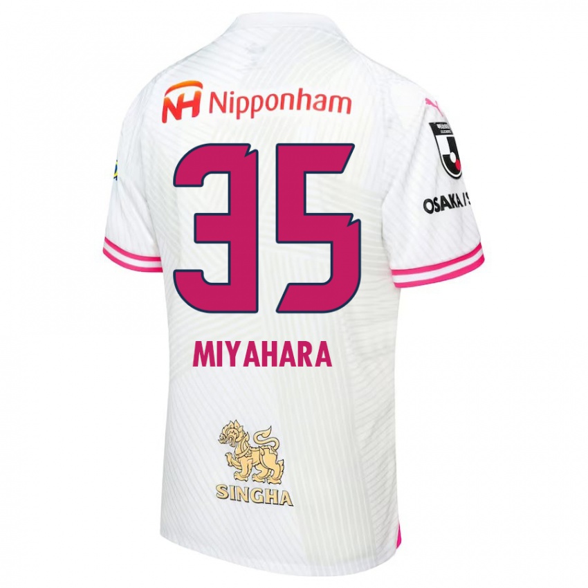 Niño Camiseta Jinta Miyahara #35 Blanco Rosa 2ª Equipación 2024/25 La Camisa Chile