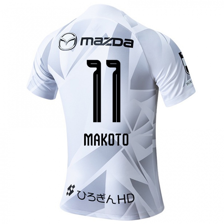 Niño Camiseta Makoto Mitsuta #11 Blanco Gris Negro 2ª Equipación 2024/25 La Camisa Chile