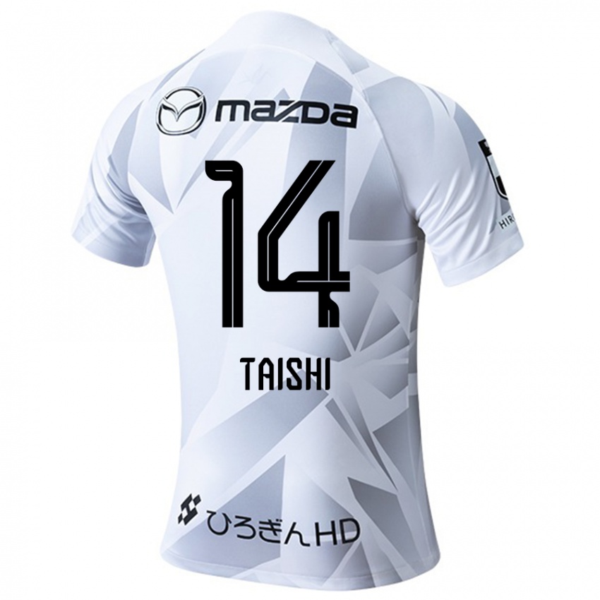 Niño Camiseta Taishi Matsumoto #14 Blanco Gris Negro 2ª Equipación 2024/25 La Camisa Chile