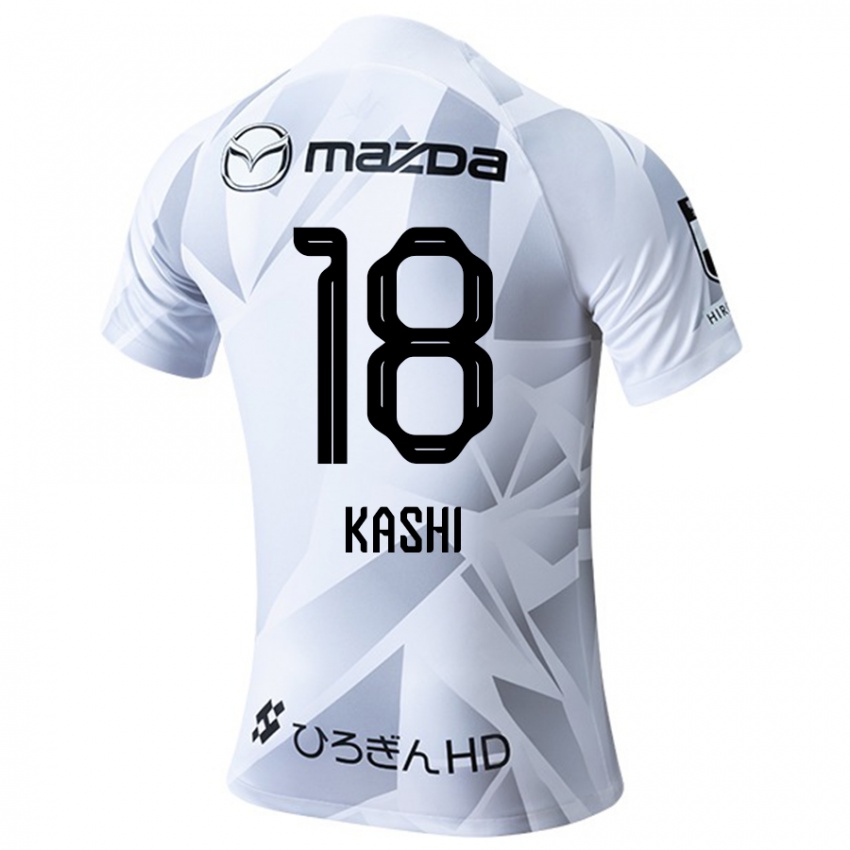 Niño Camiseta Yoshifumi Kashiwa #18 Blanco Gris Negro 2ª Equipación 2024/25 La Camisa Chile