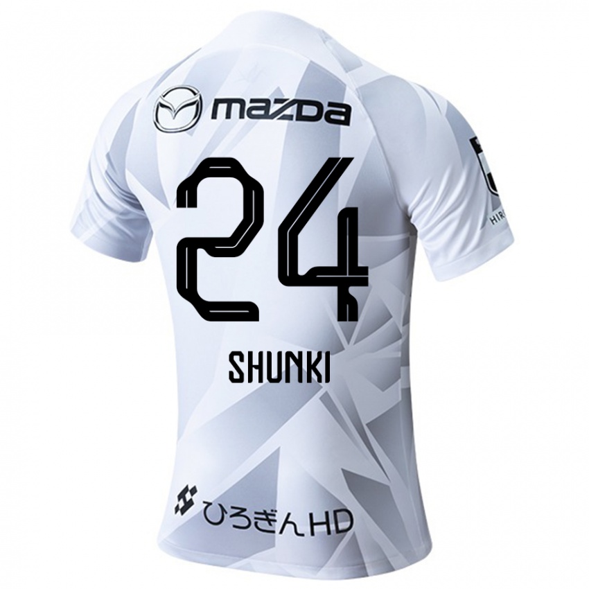 Niño Camiseta Shunki Higashi #24 Blanco Gris Negro 2ª Equipación 2024/25 La Camisa Chile