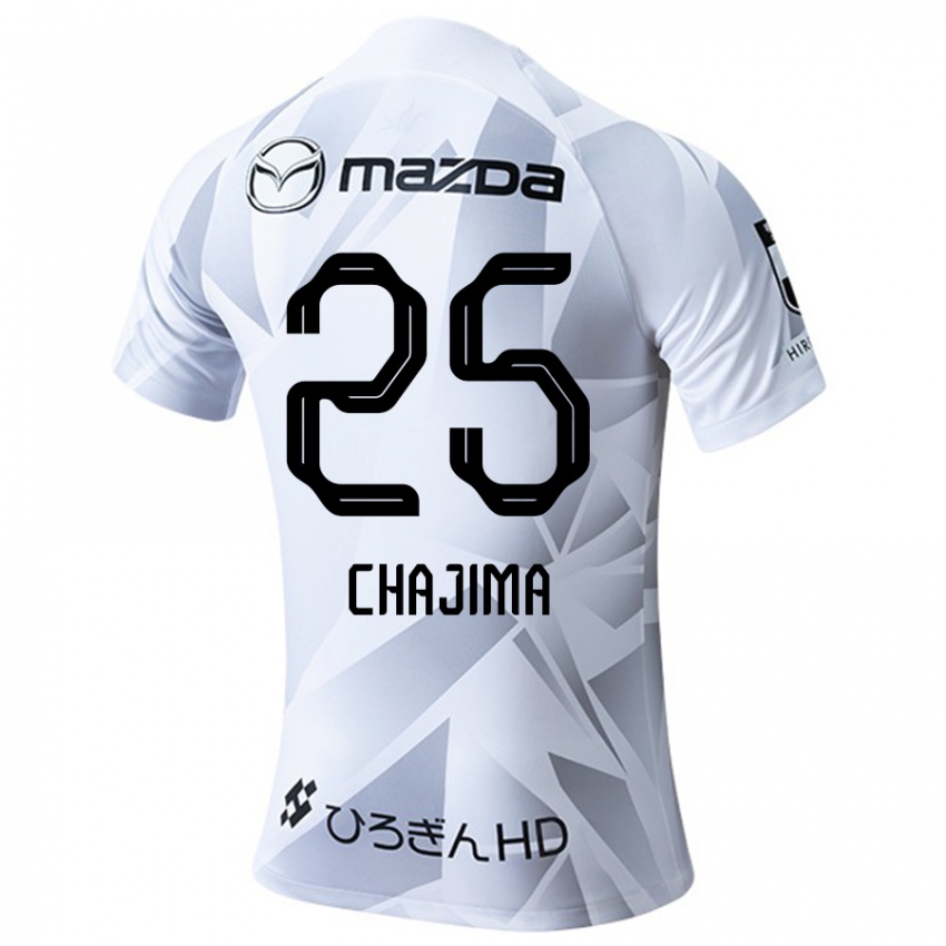 Niño Camiseta Yusuke Chajima #25 Blanco Gris Negro 2ª Equipación 2024/25 La Camisa Chile