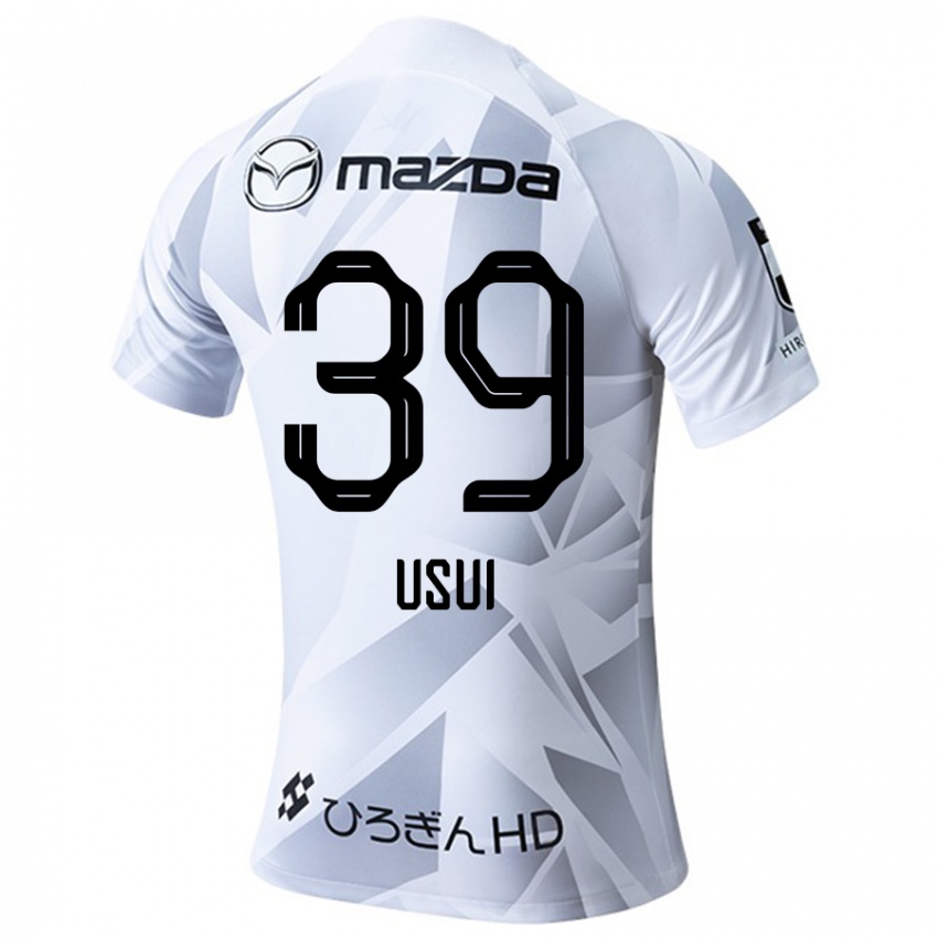 Niño Camiseta Haruto Usui #39 Blanco Gris Negro 2ª Equipación 2024/25 La Camisa Chile