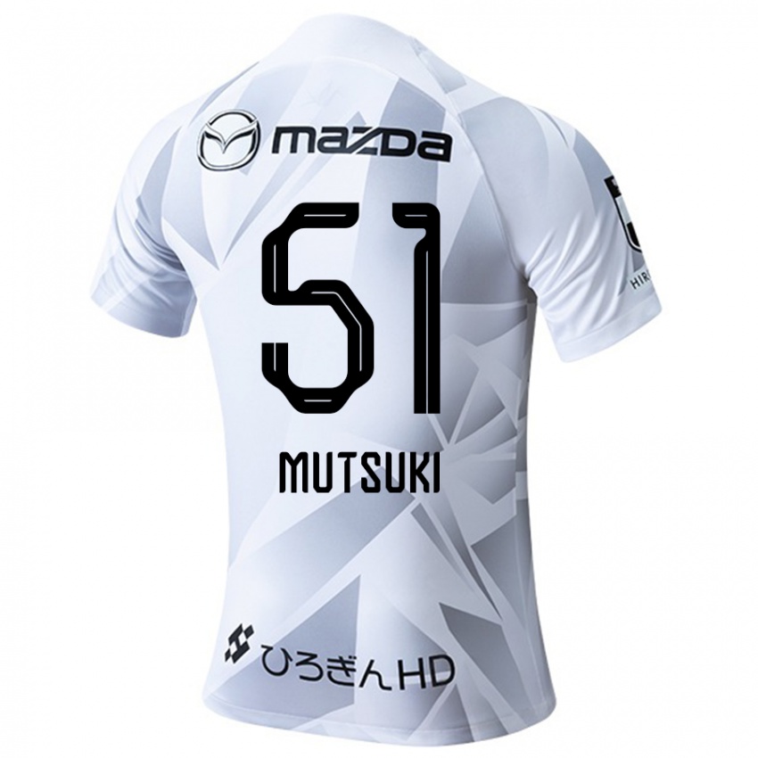 Niño Camiseta Mutsuki Kato #51 Blanco Gris Negro 2ª Equipación 2024/25 La Camisa Chile