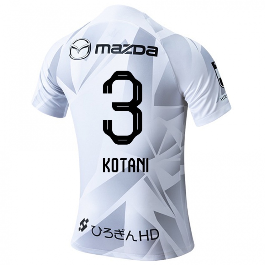 Niño Camiseta Fuga Kotani #3 Blanco Gris Negro 2ª Equipación 2024/25 La Camisa Chile