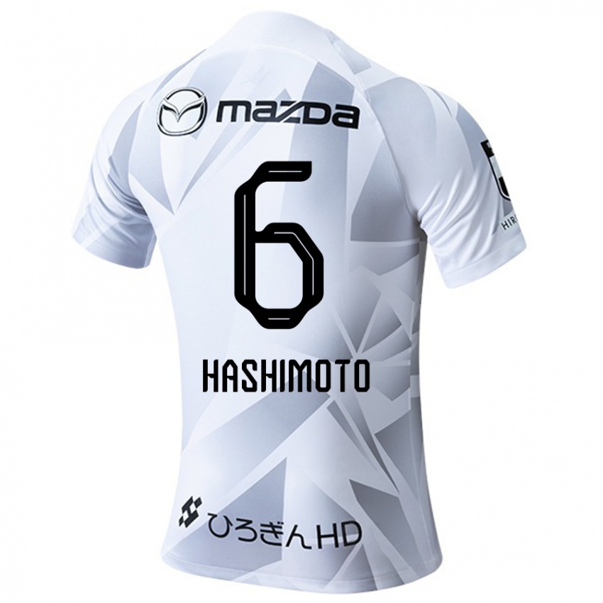 Niño Camiseta Hinata Hashimoto #6 Blanco Gris Negro 2ª Equipación 2024/25 La Camisa Chile