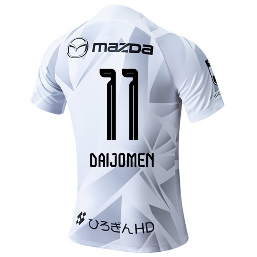 Niño Camiseta Arashi Daijomen #11 Blanco Gris Negro 2ª Equipación 2024/25 La Camisa Chile