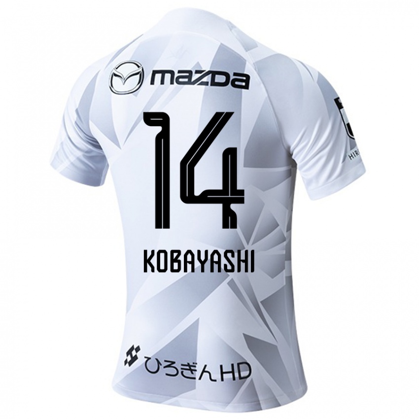 Niño Camiseta Shimon Kobayashi #14 Blanco Gris Negro 2ª Equipación 2024/25 La Camisa Chile