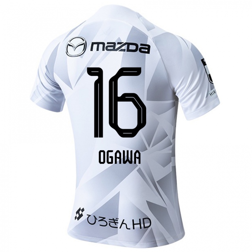 Niño Camiseta Hikaru Ogawa #16 Blanco Gris Negro 2ª Equipación 2024/25 La Camisa Chile