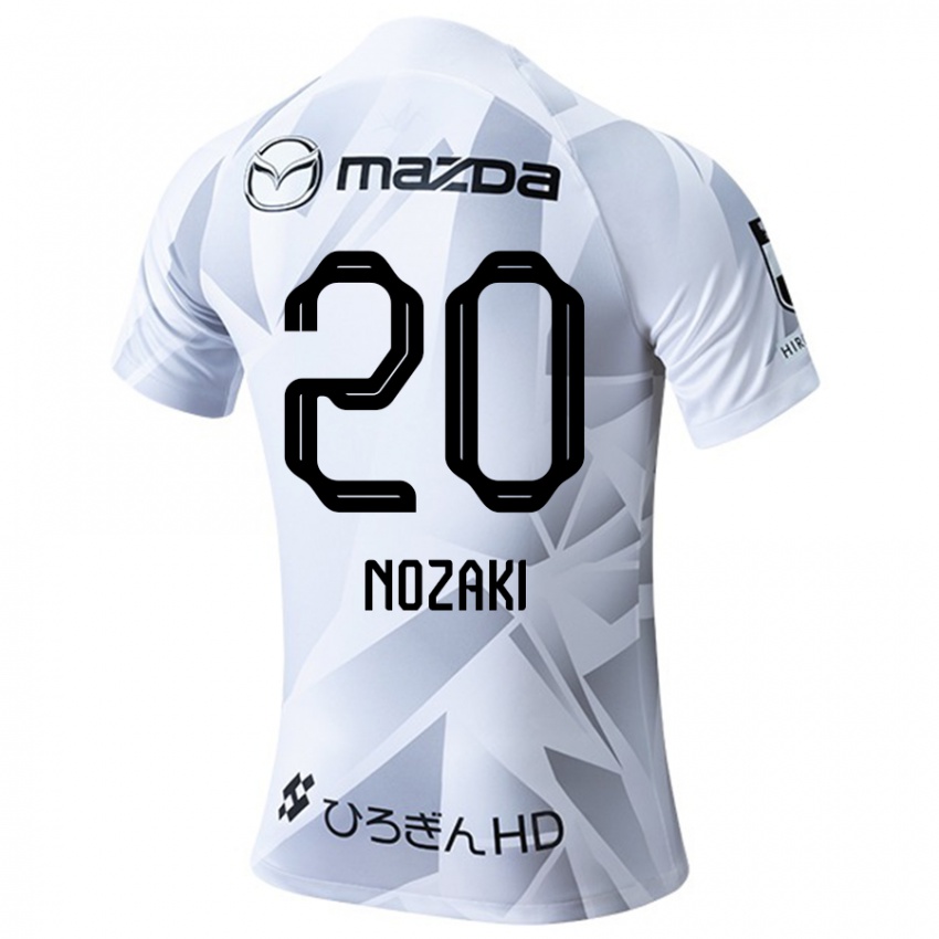 Niño Camiseta Kota Nozaki #20 Blanco Gris Negro 2ª Equipación 2024/25 La Camisa Chile