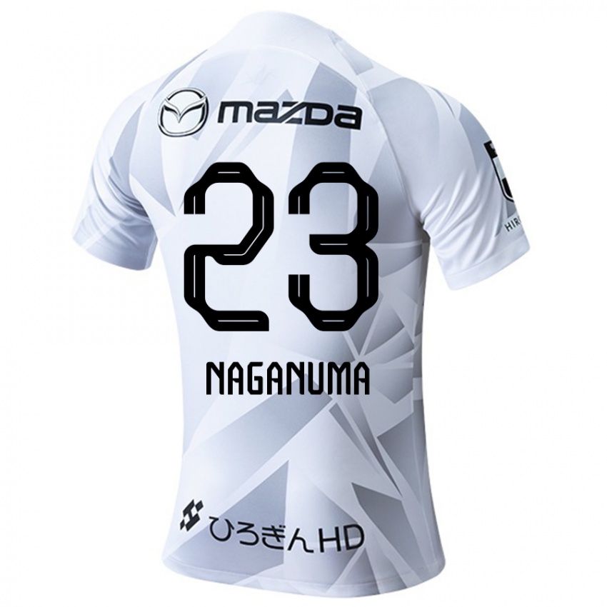 Niño Camiseta Seimei Naganuma #23 Blanco Gris Negro 2ª Equipación 2024/25 La Camisa Chile