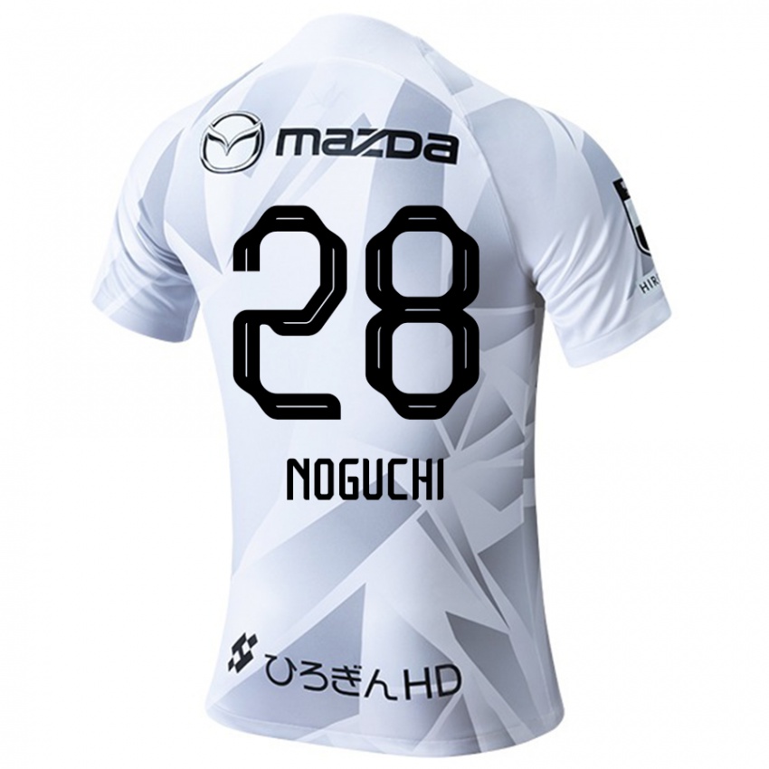 Niño Camiseta Rento Noguchi #28 Blanco Gris Negro 2ª Equipación 2024/25 La Camisa Chile